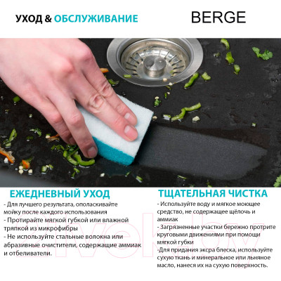 Мойка кухонная Berge BR-6502