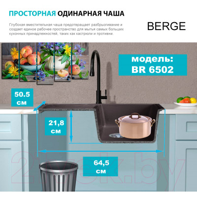 Мойка кухонная Berge BR-6502