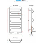 Полотенцесушитель водяной Ростела Танго 3 50x100 (1/2
