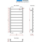 Полотенцесушитель водяной Ростела Трапеция 50x100/9 (1