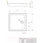 Душевой поддон Radaway Doros Compact C900x900 / SDRC9090-05