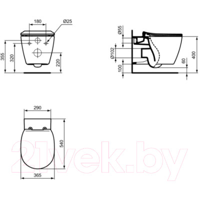 Унитаз подвесной Ideal Standard Connect AquaBlade E047901