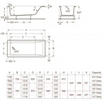 Ванна акриловая Roca Easy 170x75 / ZRU9302899