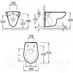 Унитаз подвесной Jacob Delafon Mideo E4345G-00