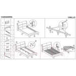 Полуторная кровать Halmar Cassandra 120x200