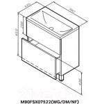 Тумба под умывальник AM.PM Gem M90FSX07522WG32