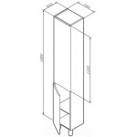 Шкаф-пенал для ванной AM.PM Like M80CSL0356WG