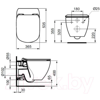 Унитаз подвесной Ideal Standard Tesi T007901