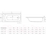 Ванна акриловая Excellent Lamia 160x75