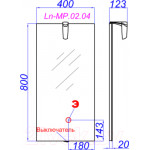 Зеркало Aqwella Лайн / Ln-MP.02.04/W