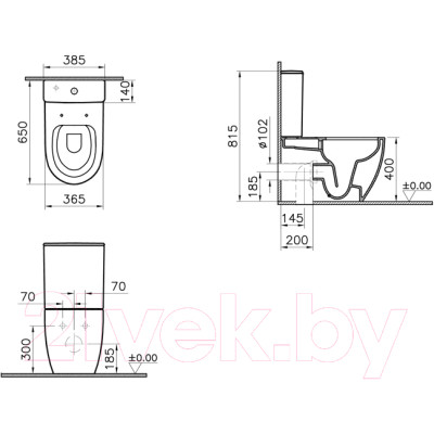 Унитаз напольный VitrA Sento / 9830B003-7203