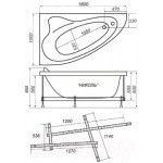 Ванна акриловая Triton Николь 160x100 R Базовая