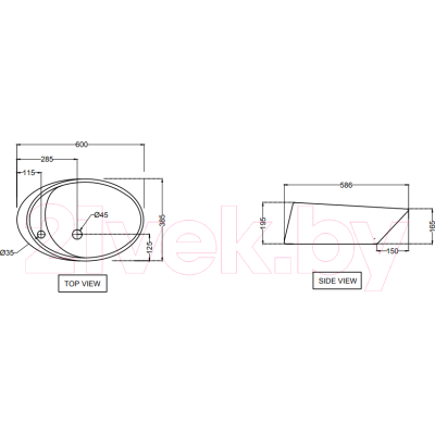 Умывальник Jaquar Vignette Prime VGS-WHT-81931N