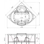 Ванна акриловая Radomir Сорренто 140x140 / 1-01-0-0-1-038