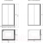 Душевой уголок Radomir 90x110 L / 1-03-1-1-0-1220