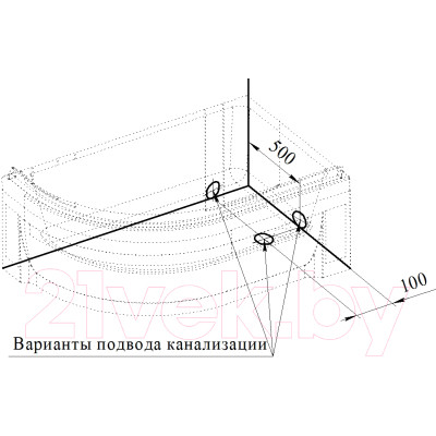 Душевой поддон Radomir 120x80 / 1-11-0-2-0-009