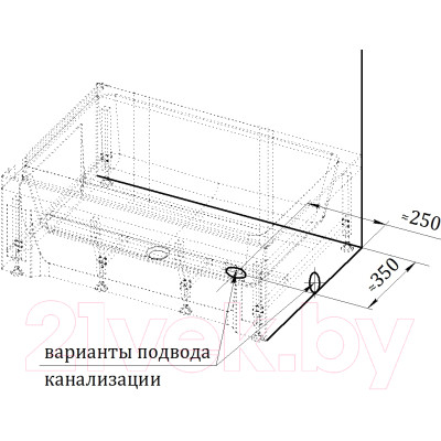 Душевой поддон Radomir Верчелли L / 1-11-0-1-0-013