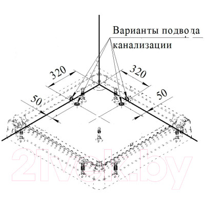 Душевой поддон Radomir 100 / 1-11-0-0-0-119