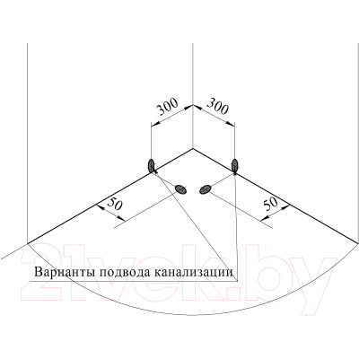 Душевой поддон Radomir 100 / 1-11-0-0-0-003