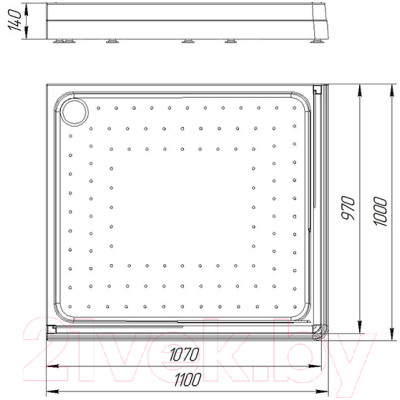 Душевой поддон Radomir 100x110 / 1-11-0-1-0-123