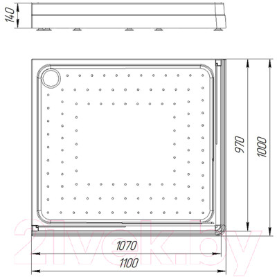 Душевой поддон Radomir 100x110 / 1-11-0-2-0-123