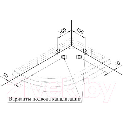 Душевой поддон Radomir 120x80 L / 1-11-0-1-0-008