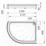 Душевой поддон Radomir 120x90 / 1-11-0-1-0-010