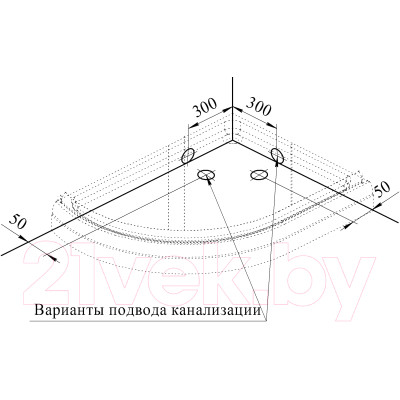 Душевой поддон Radomir 120x90 / 1-11-0-2-0-010