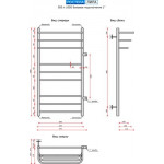Полотенцесушитель водяной Ростела Лира 50x100/10 (1
