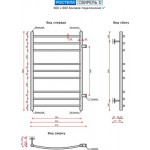 Полотенцесушитель водяной Ростела Свирель D 50x80/9 (1