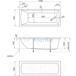 Ванна акриловая 1Марка Modern 140x70