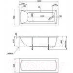 Ванна акриловая 1Марка Modern 160x70