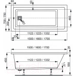 Ванна акриловая VagnerPlast Cavallo 150x70 / VPBA157CAV2X-04