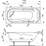 Ванна акриловая VagnerPlast Charitka 170x75 / VPBA170CHA2X-04