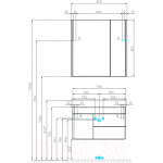 Шкаф с зеркалом для ванной Акватон Беверли 80