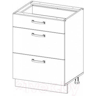 Шкаф-стол кухонный Anrex Alesia 3S/40-F1