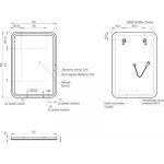 Зеркало Cersanit Led 051 Pro 55x80 / KN-LU-LED051-55-p-Os