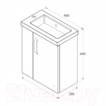 Тумба под умывальник IDDIS Torr TOR40W1i95