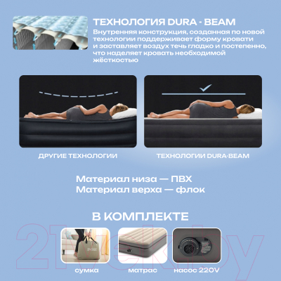 Надувная кровать Intex Prime Comfort Elevated 64162