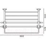 Полка для ванной Art&Max Bohemia AM-4222-Cr