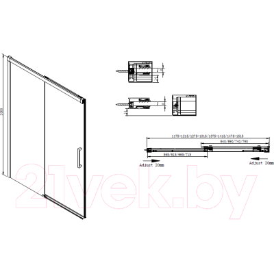 Душевая дверь Cezares PREMIER-SOFT-W-BF-1-140-C-Cr-IV