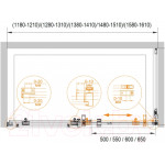 Душевая дверь Cezares STYLUS-O-M-BF-1-130-C-Cr