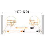 Душевая дверь Cezares Molveno-BF-1-120-C-Cr-IV