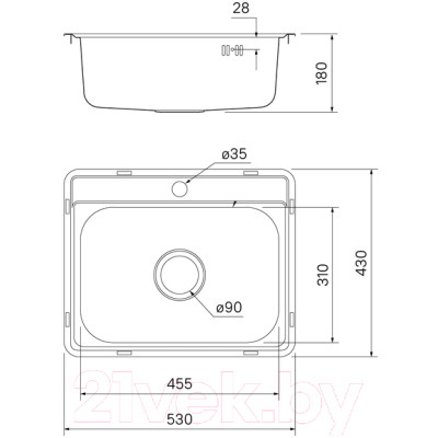 Мойка кухонная IDDIS Basic BAS53S0i77