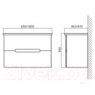 Умывальник BelBagno Soft 13080-KL