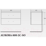 Тумба под умывальник BelBagno Aurora-800-2C-SO-PP