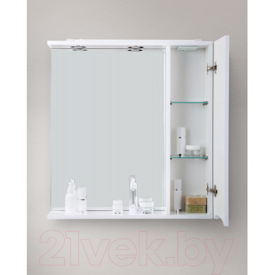 Шкаф с зеркалом для ванной BelBagno Marino-SPC-700/750-1A-BL-P-R