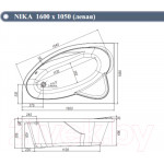 Ванна акриловая Ventospa Nika 160x105 L