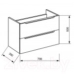 Тумба под умывальник BelBagno Etna 39-800/390-2C-SO-BL-P