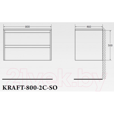 Тумба под умывальник BelBagno Kraft-800-2C-SO-PP